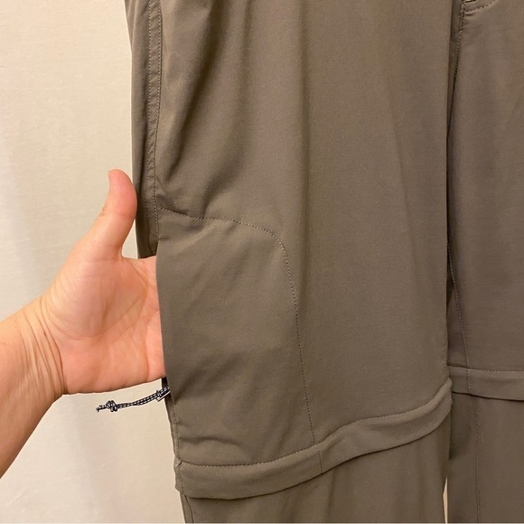 Columbia Sz 16 Convertible Zip Pants Olive Green Stretch Mid Rise Hiking Fishing - Picture 6 of 15